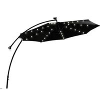 CLSDRZC Parasol 9.8ft Solar Patio Outdoor Hanging Cantilever Offset Easy Open Adustment with LED Lights Beach Umbrella Shade