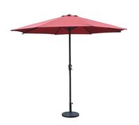 CLSDRZC Parasol al Aire Libre 8.8 pies Mercado al Aire Libre Mesa de Patio Paraguas Grandes Paraguas de Sol sin Paraguas de jardín de Patio Base (Rosso-2.7m/8.8ft)