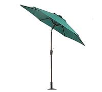 CLSDRZC Parasol Garden Parasols 2.7m Balcony Patio Half Sun Shade with Crank, Semi Round Circular Umbrella for Outdoor Small Terrace Garden,Dark Green