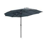 CLSDRZC Parasol Outdoor Deck Cover Steel Large Beach 4.5x2.6m Patio Garden Umbrella Sun Shade Canopy