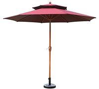 CLSDRZC Parasol Parasols 9ft Patio Garden Umbrella - Outdoor Sun Shade Cafe Store Wedding Party Beach Sunscreen, Not Include Base Good