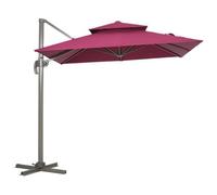 CLSDRZC Parasol Patio Double Top Square Outdoor with Rotation Adjustable Crank & Cross Base For Garden Pool Beach Umbrella Shade