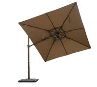 CLSDRZC Parasol Rectangle Patio with Base Offset Hanging Outdoor Market Garden Beach Umbrella Shade
