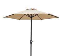 CLSDRZC Parasols 6.5ft/2m Patio Parasol UV70+, Outdoor Market Table Umbrella with Crank for Garden, Lawn, Deck, Backyard & Pool Good
