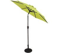 CLSDRZC Parasols 7ft Patio Market - Outdoor Garden Table Umbrella w/Tilt Adjustment -Resistant Fabric Wind Vent Colour:Fruit Green Witho