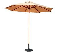 CLSDRZC Parasols 9Ft Outdoor Patio Table Umbrella with Wood Pole, For Market Garden Yard Beach Deck Poolside Cafe Decor Sunshade, Without Base Good