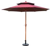 CLSDRZC Parasols 9Ft Patio Garden Umbrella - Outdoor Sun Shade Cafe Store Wedding Party Beach Sunscreen, Not Include Base Good