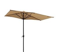 CLSDRZC PCS 1.2M Garden Sun Market Umbrella Parasol, Easy to Assemble, Waterproof, with Ribs, for Balcony, Dining Tables, Gardens, Patios, Decking, ，Beige 2.5x1.2M(98 * 47INCH)