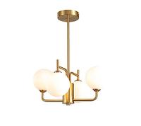 CLSDRZC Postmodern Concise Glass Chandelier,G9 Northern Europe Gold Magic Bean Molecule Chandelier,Bedroom Living Room Dining Room Lamps-Gold. 4 Head