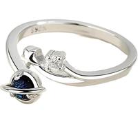 CLSDRZC Productos para niñas Planeta de Lujo Astronauta Pareja Anillos Star Glass Stone Stone Pareja Open Birthday Gifts N44 Regalos