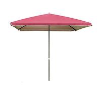 CLSDRZC Rectangle 250cm Waterproof Polyester Fabric Umbrella Height Adjustable, Parasol for Outdoor Garden and Patio