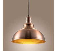 CLSDRZC Retro Pot Cover Chandelier, Red Bronze Brushed American Industry Metal Restaurant Bar Web Coffee Single Head Chandelier