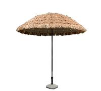 CLSDRZC Rotate Left and Right Straw Height Adjustable 230CM Outdoor Parasol, for Courtyard Garden Beach Umbrella