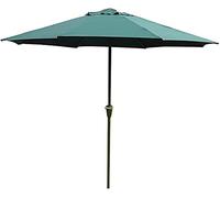 CLSDRZC Round Patio Outdoor Table Umbrella, for Family Beach Barbecue Bar,Green Parasols(Green-2.5X2.7M)