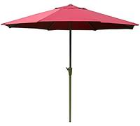 CLSDRZC Round Patio Outdoor Table Umbrella, for Family Beach Barbecue Bar,Green Parasols(Red-2.5X2.7M)