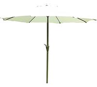 CLSDRZC Round Patio Outdoor Table Umbrella, for Family Beach Barbecue Bar,Green Parasols(White-2.5X2.7M)
