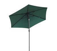CLSDRZC Round Patio Umbrella, 2.7m Khaki Outdoor Shade with Tilt Function, Wine Red, Dark Green, Beige, for Dining Tables, Gardens, Patios, Garden Sun Parasol