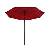 CLSDRZC Round Patio Umbrella with Tilt Function, Outdoor Garden Sun Parasol, Wine Red, Dark Green, Beige, Khaki, D2.7M*H2.5M, for Balcony, Tables, Gardens, Patios, Decking, Umbrellas Sunscreen