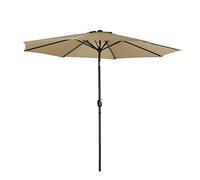 CLSDRZC Round Patio Umbrella with Tilt Function, Outdoor Garden Sun Parasol, Wine Red, Dark Green, Beige, Khaki, D2.7M*H2.5M, for Balcony, Tables, Gardens, Patios, Decking, Umbrellas Sunscreen