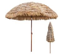 CLSDRZC Round Tilting Outdoor Parasol Ft Imitation Straw Umbrella Sun Protection Without Base Easy To Assemble For Home Garden, Lawn, Market,Pool & Backyard