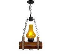 CLSDRZC Rustic Vintage Twine Chandelier/Solid Wood Single Head Led Lighting Ceiling Chandelier,A-White Light