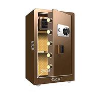 CLSDRZC S Almacenamiento de Bloqueo de contraseña mecánica de Alta Resistencia, Fireproof y antirglido, Archivo de Seguridad de la Oficina del Hotel en casa, 70x42x38cm (marrón)