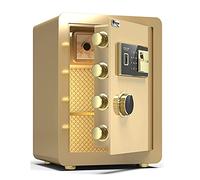 CLSDRZC S Contraseña de Huellas Dactilares Fireproof, Acero electrónico, archivador de la Oficina en casa antirrobo, 6 Formas de desbloquear (Brown, 36x32x40cm)