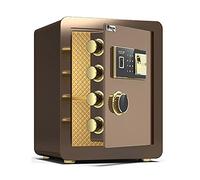 CLSDRZC S Contraseña de Huellas Dactilares Fireproof, Acero electrónico, archivador de la Oficina en casa antirrobo, 6 Formas de desbloquear (Brown, 36x32x40cm)