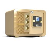 CLSDRZC s Seguro Electronic, hogar pequeño de 25 cm de Fuego Anti-gabinete de Acero Anti-PRY, con Dispositivo de Alarma (Oro)