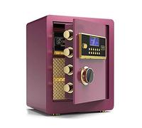 CLSDRZC Safe Safety, Bloqueo de Llave electrónica de 3 de 32 mm de Bloqueo con contraseña Oscura 38 * 32 * 45 cm Safe, Rose Red