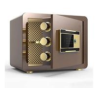 CLSDRZC Safes Security, contraseña electrónica de Huella Digital Anti-Theft Multi-Color -35x25x25cm- electrónica SSAFE, marrón