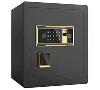 CLSDRZC Seguridad a Prueba de Fuego a Prueba de Agua con luz de inducción,Seguridad con Teclado numérico electrónico,Contraseña antirrobo de Huellas Dactilares,Depósito de llavesElectricidad para el