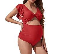 CLSDRZC Sexy Women's Summer One-Piece Swimsuit, Retro Bikini Appearance Swimsuit, Swimsuits, Beach Swimsuits, Comfortable Surf Suit, Padded, Tummy Control for Women, Summer, Beach, Holiday