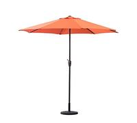 CLSDRZC Shade Outdoor, 270cm with Crank Sun Protection Aluminum Table Umbrella, Parasol for Garden Deck Backyard and Pool,Orange