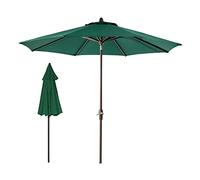 CLSDRZC Shelter, Round Protection Sunshade with Tilt and Crank, Wine Red, Dark Green, Beige, Khaki, 2.7m, for Garden Yard Beach, Large Patio Umbrella Parasol
