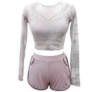 CLSDRZC Split Long-Sleeved Swimsuit Women's Conservative Slimming Cover Belly Seaside Swimsuit Hot Spring Bathing Suit