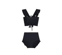 CLSDRZC Split Swimsuit Women's Small Fresh Wood Ears Ins Wind Strap Triangle Bikini