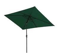CLSDRZC Square Outdoor Market Table with Push Button Tilt and Crank, 6ft Patio Umbrellas for Porch/Poolside/Lawn/Doorway, Portable Garden Umbrella Parasol，Dark Blue