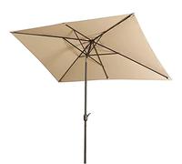 CLSDRZC Square Outdoor Market Table with Push Button Tilt and Crank, 6ft Patio Umbrellas for Porch/Poolside/Lawn/Doorway, Portable Garden Umbrella Parasol，Dark Blue