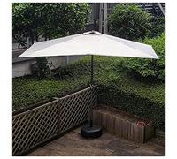 CLSDRZC Square Water Injection Base, 250cm Sunshade Rainproof Half with Crank, Garden Parasol Lawn Deck Patio Balcony，Yellow