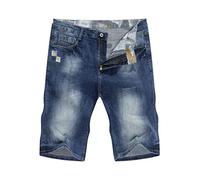CLSDRZC Summer Men's Stretch Short Jeans Blue Casual Slim Fit Denim Shorts Male Clothes Pants