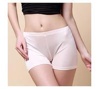 CLSDRZC Summer Women's Double-Sided Knitting Anti Exposed Silk Safety Short Pants Real Silk Lace Safety Trousers