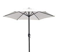CLSDRZC Sun Parasol Mesa al Aire Libre Paraguas 6 Costillas Resistentes, parasolas de jardín con manivela para Cubierta Junto a la Piscina del Patio Trasero