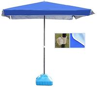 CLSDRZC Sun Parasol Parasols Blue Rectangular Patio Outdoor Table Umbrella, Perfect For Garden, Yard, Beach Commercial Event Market, g, Pool Side，Blue 200cm×200cm