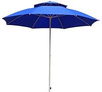 CLSDRZC Sun Parasol Umbrella Garden Double Top Market Umbrellas with Crank Lift, Easy Adjustment, Outdoor Parasols for Backyard, Poolside, Lawn and Garden,White