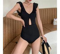 CLSDRZC Swimsuit Women's Backless One-Piece Long-Sleeved Conservative Slimming Hot Spring Vacation Swimsuit