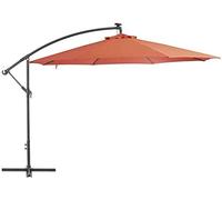 CLSDRZC Table Umbrella Waterproof Parasol, Suitable for Outdoor Canopy Garden,350CM Cantilever Aluminum Pole Anti-Ultraviolet with Push Button Tilt and Crank