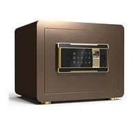 CLSDRZC Teclado Digital de Seguridad de depósito a Prueba de Agua a Prueba de Fuego, Seguridad electrónica de construcción de Acero sólido, Llave para Oficina pequeña en casa - café Dorado -35 para H