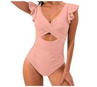 CLSDRZC Tummy Control Swimsuit, Summer One-Piece Swimsuit, Sexy Slim Fit Swimsuit, Women's Appearance Swimsuits, Swimsuit, Beachwear for Women, Summer, Beach, Holiday