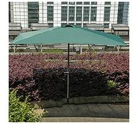CLSDRZC Umbrella, 250cm Hardcore Square Sun Protection Rain, Half Parasol for Garden Balcony and Patio，Green